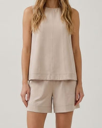 High Neck Sleeveless Top