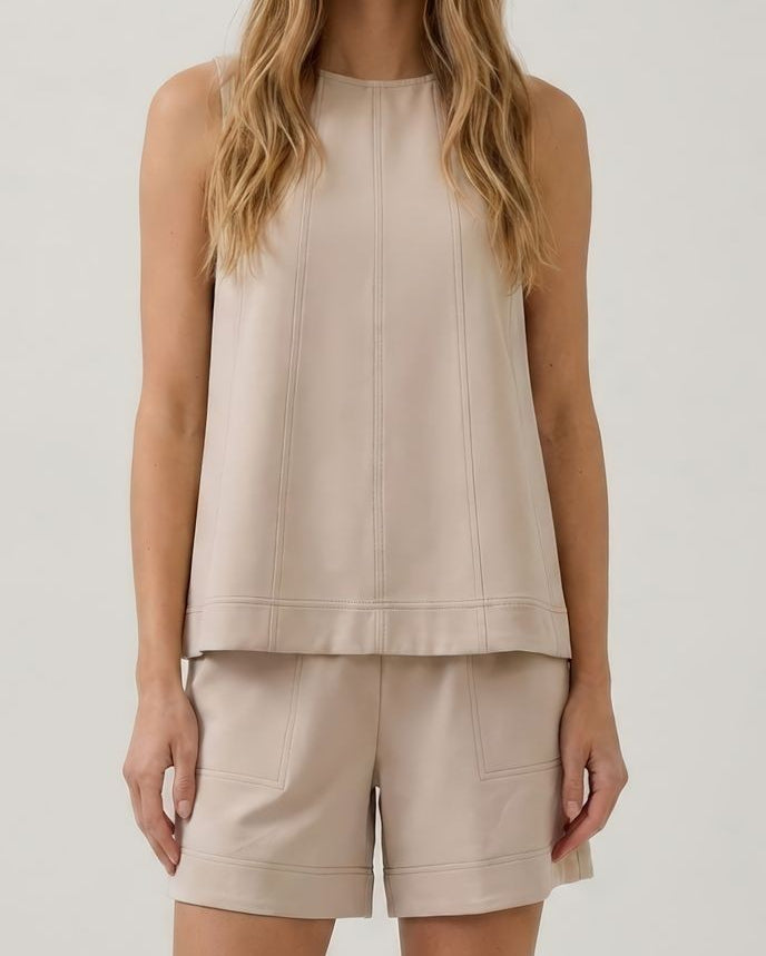 High Neck Sleeveless Top