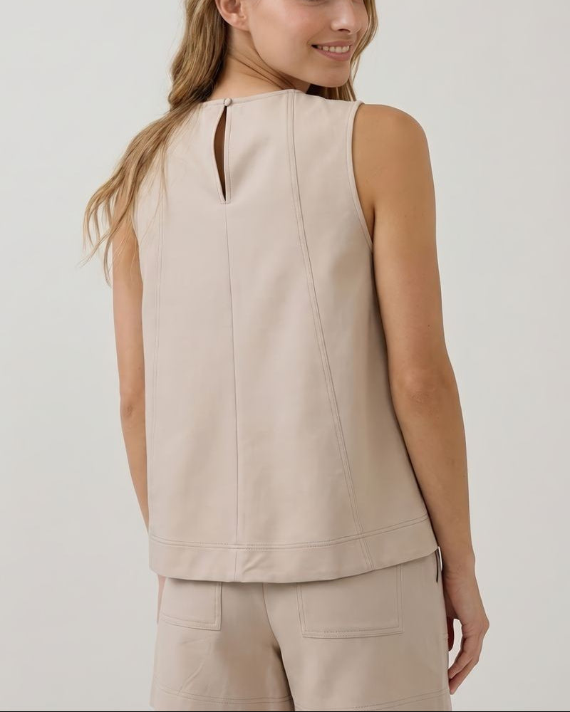 High Neck Sleeveless Top