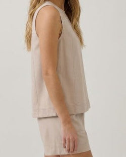 High Neck Sleeveless Top