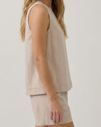 High Neck Sleeveless Top