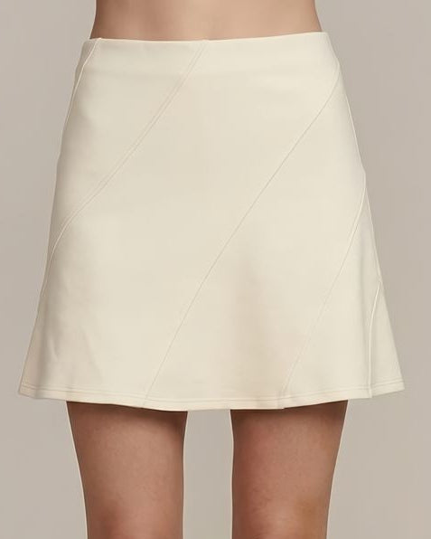 Panelled Modal Jersey Skater Skirt