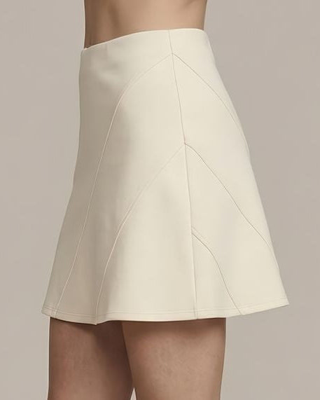 Panelled Modal Jersey Skater Skirt