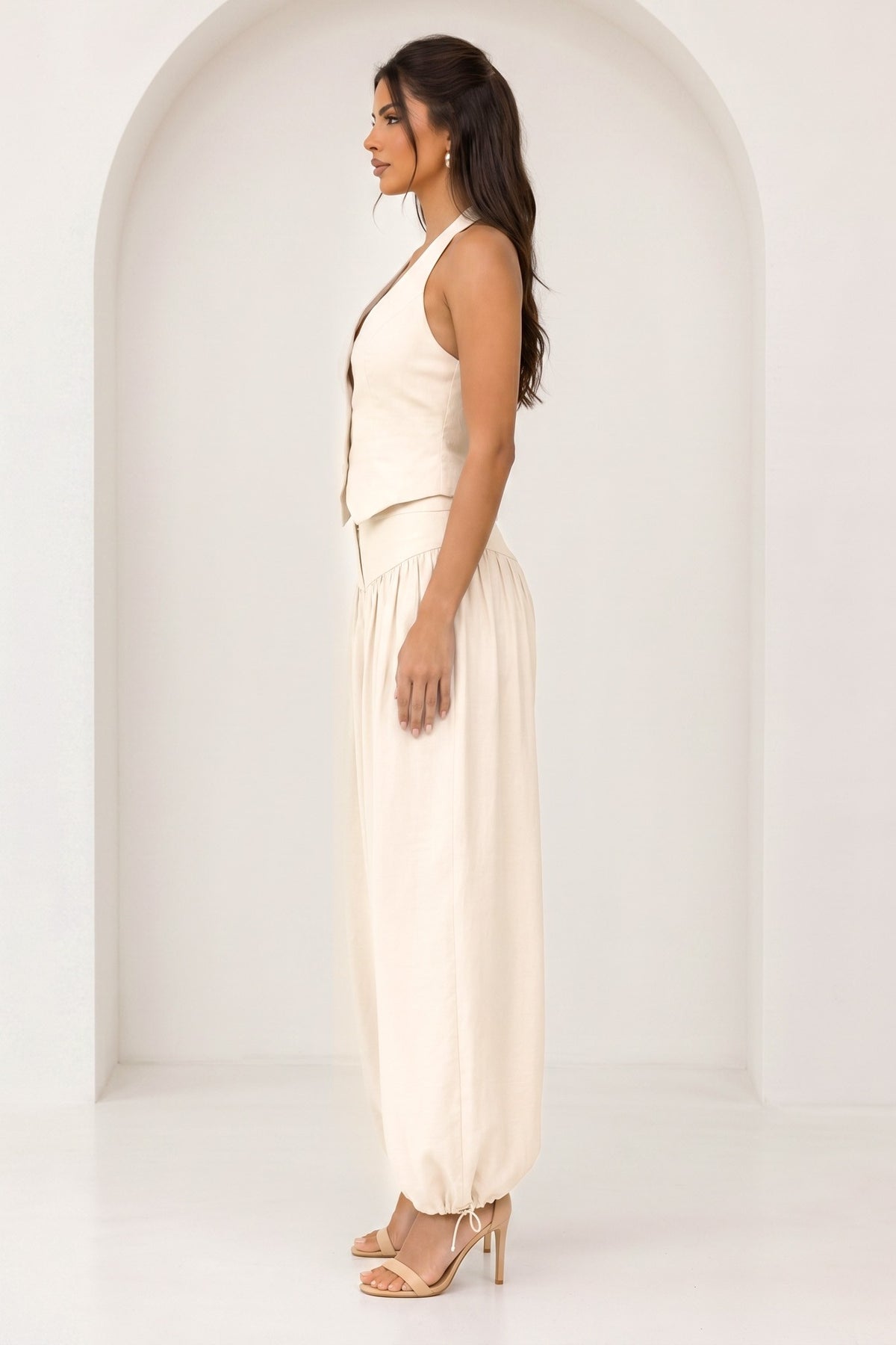 Ivory Halter Vest Top