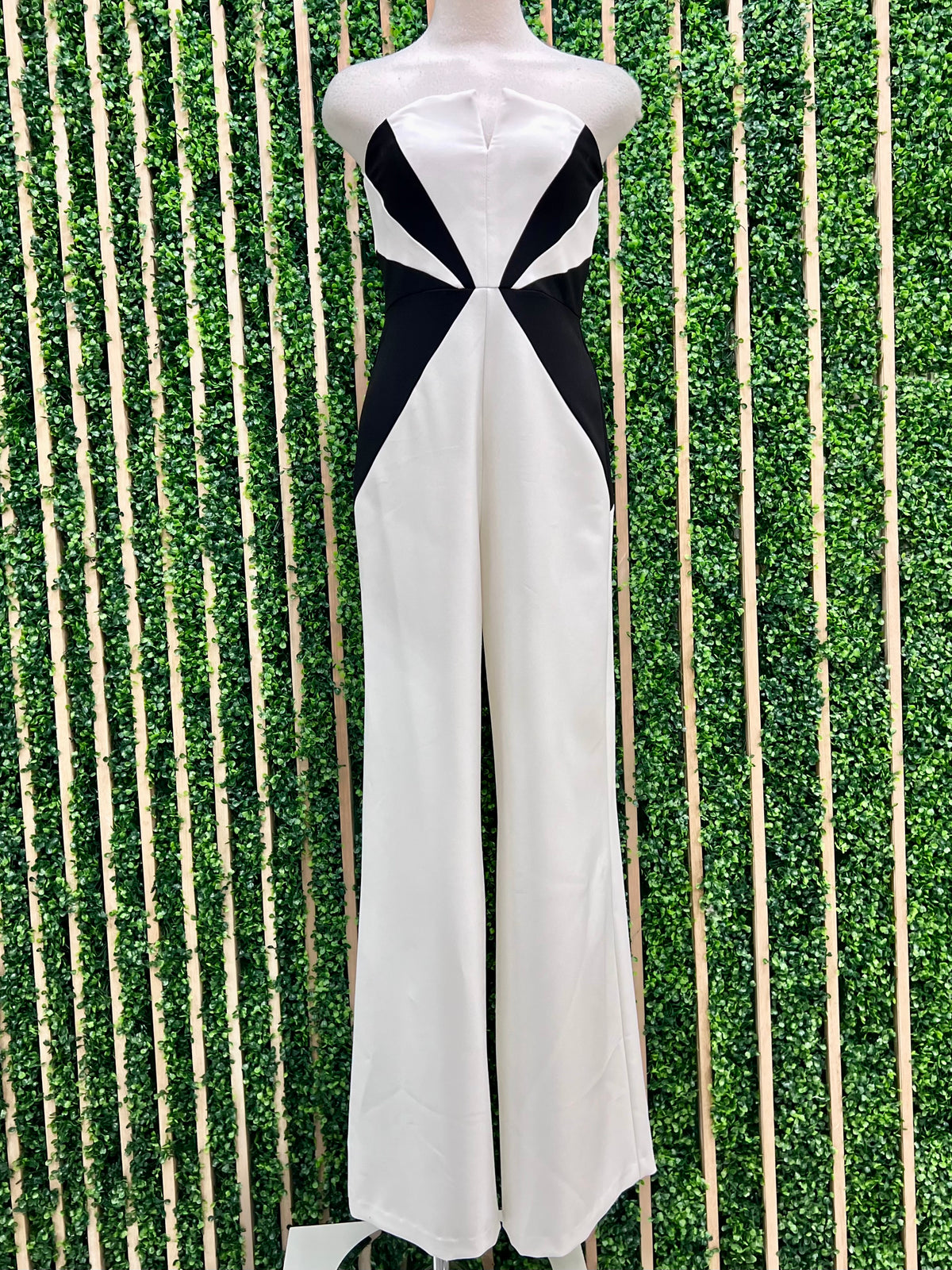 Beautiful Color Block Strapless Jumpsuit