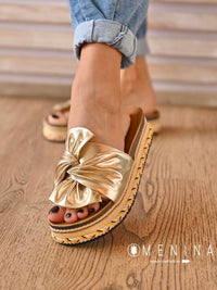 Menina Twist Knot Wedge Sandal