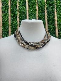 BE Multilayer Metallics Short Necklace