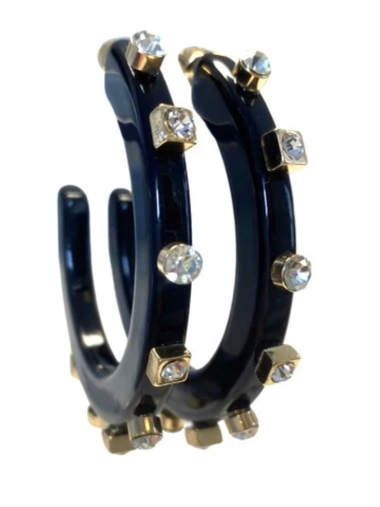 City Girl Studded Large Hoop