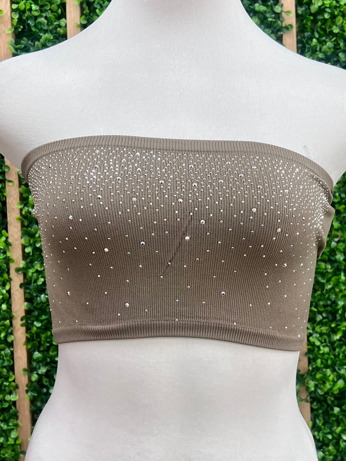 Seamless Sparkly Rhinestone Tube Top