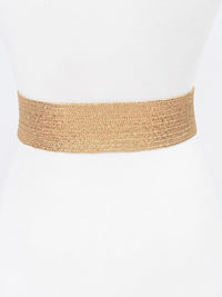 Stone Design Metallic Straw Belt