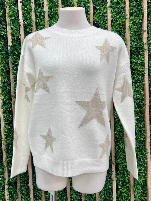 Beautiful Lurex Star Sweater