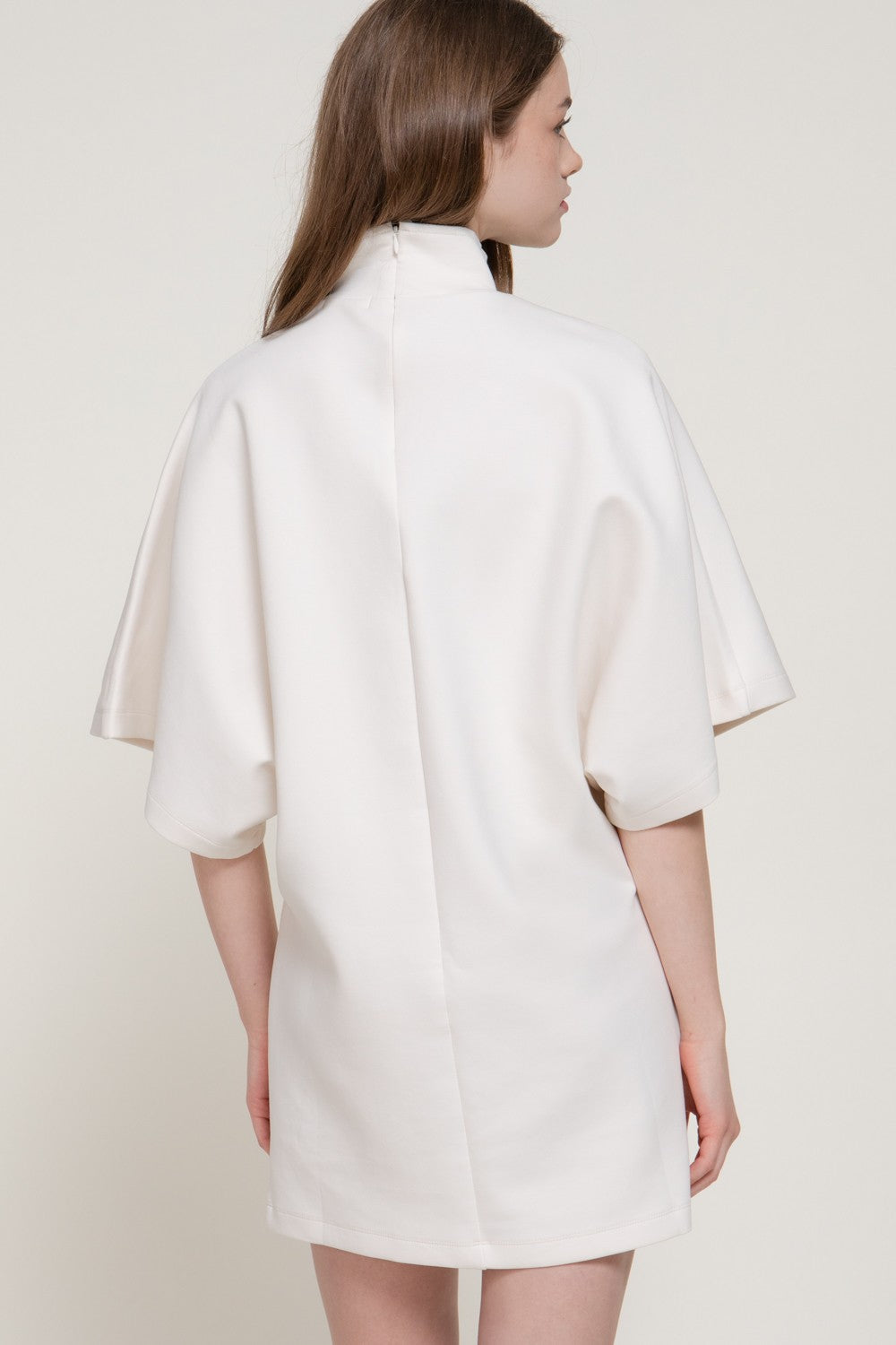 Batwig Mock Neck Shift Dress