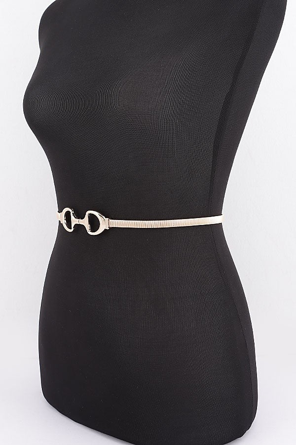 Geometric Metal Chain Waist Belt – Gold & Silver