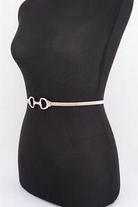 Geometric Metal Chain Waist Belt – Gold & Silver