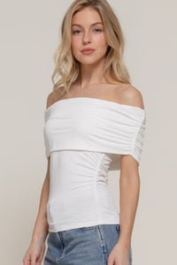 Ruched Off-Shoulder Top