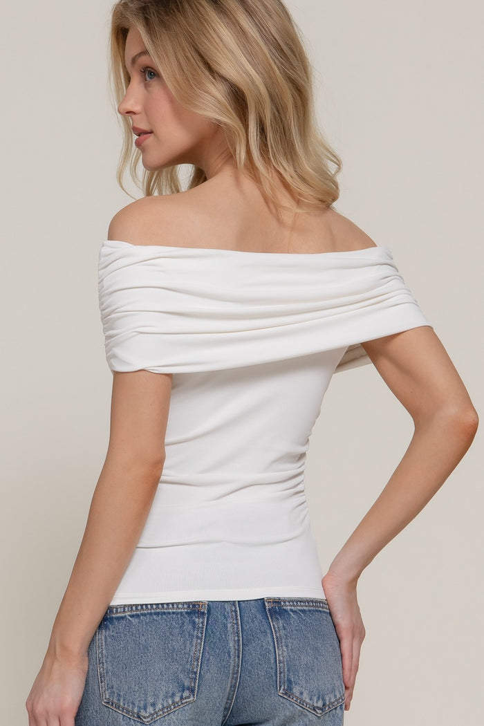 Ruched Off-Shoulder Top