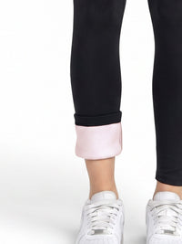 Black Hourglass High-Rise Fleece Leggings