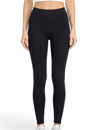 Black Hourglass High-Rise Fleece Leggings