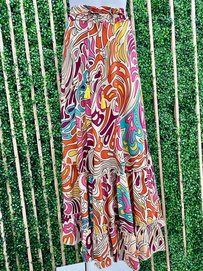 Fun Print Maxi Skirt