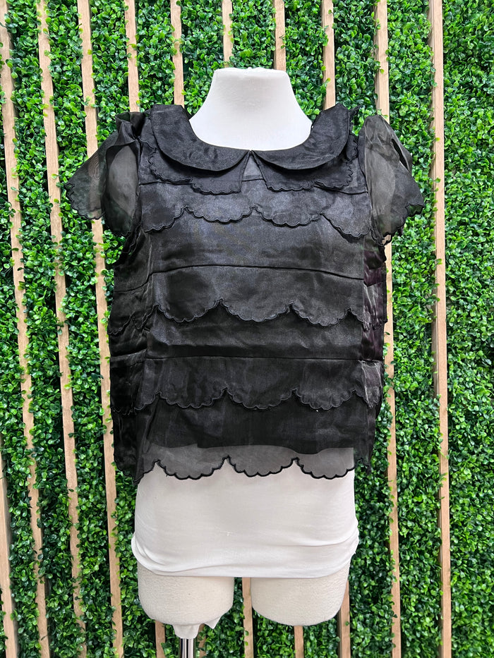 Beautiful Scallop Organza Blouse