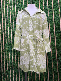 Italy Embroidered Eyelet Mix Blouse Dress