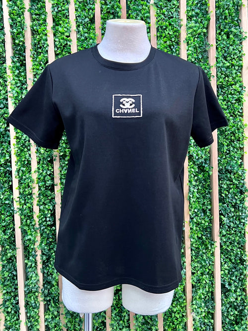 Black CC Embroidered Designer Shirt