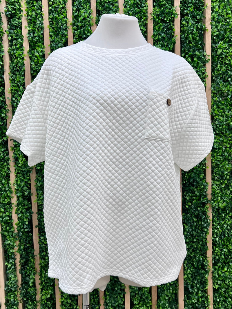 Ivory Diamond Waffle Pant Set