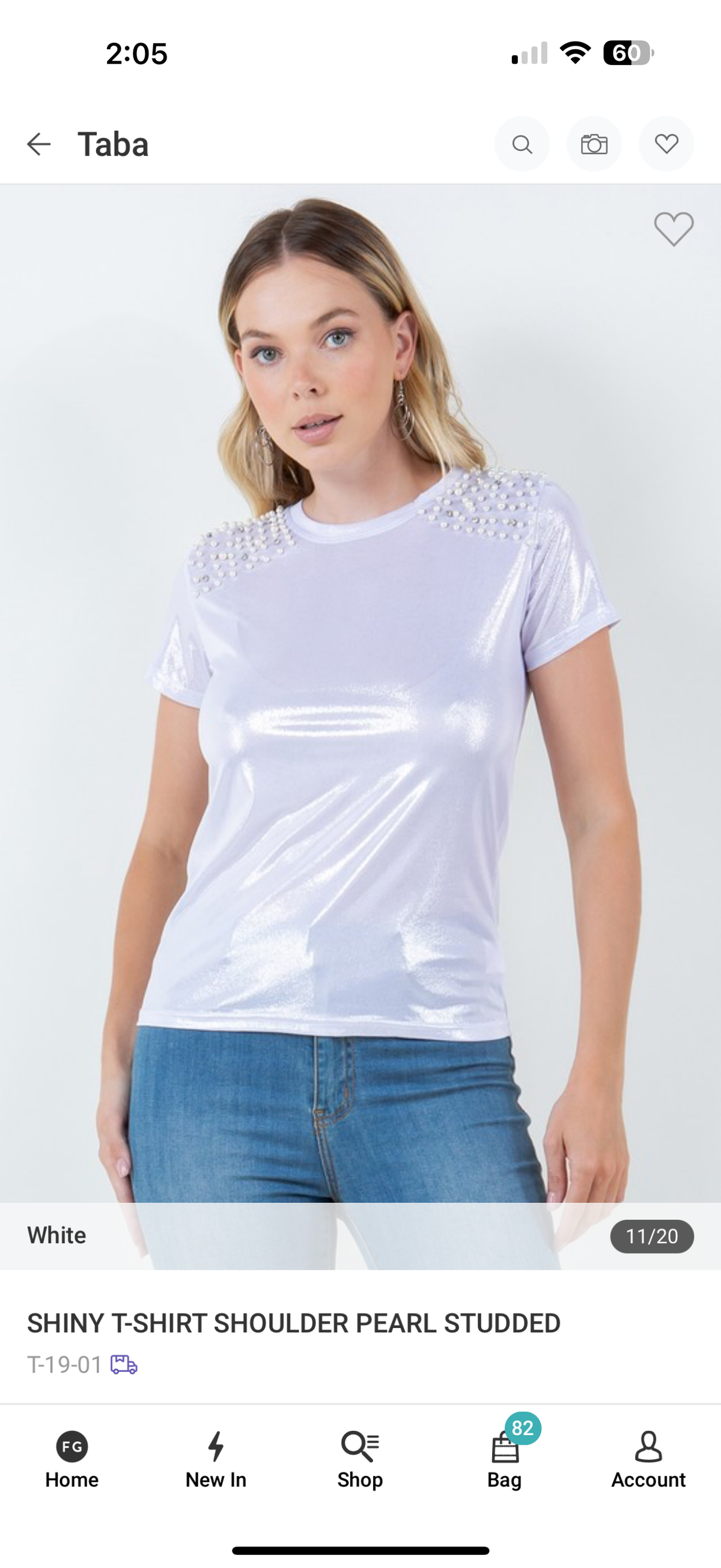 Shiny Bead Studded T-Shirt