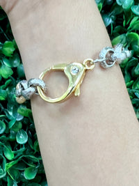 V2 Silver Chunky Shackle BRacelet