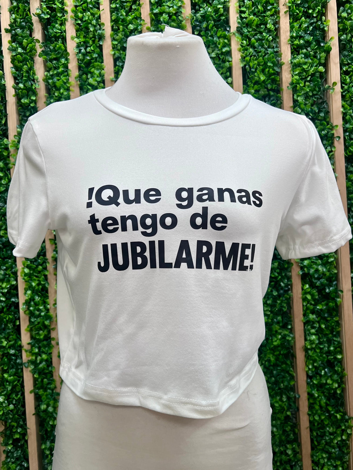 Statement Graphic Crop Tee – Women’s White Quote T-Shirt