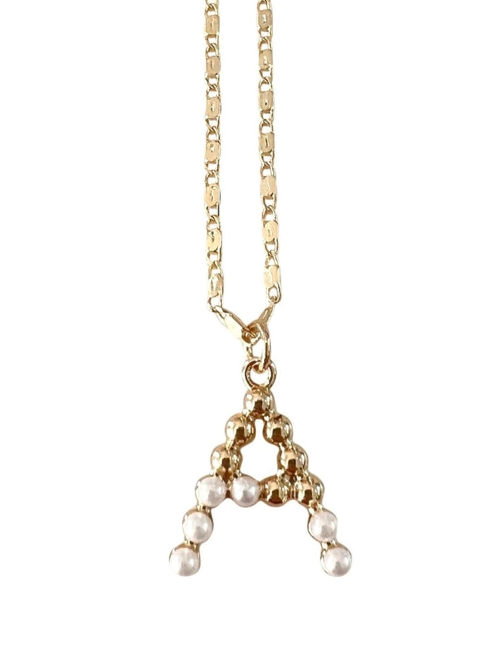Kaleigh Pearl Initial / Mojogram Necklace