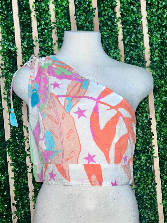 Bright Star One Shoulder Crop Top