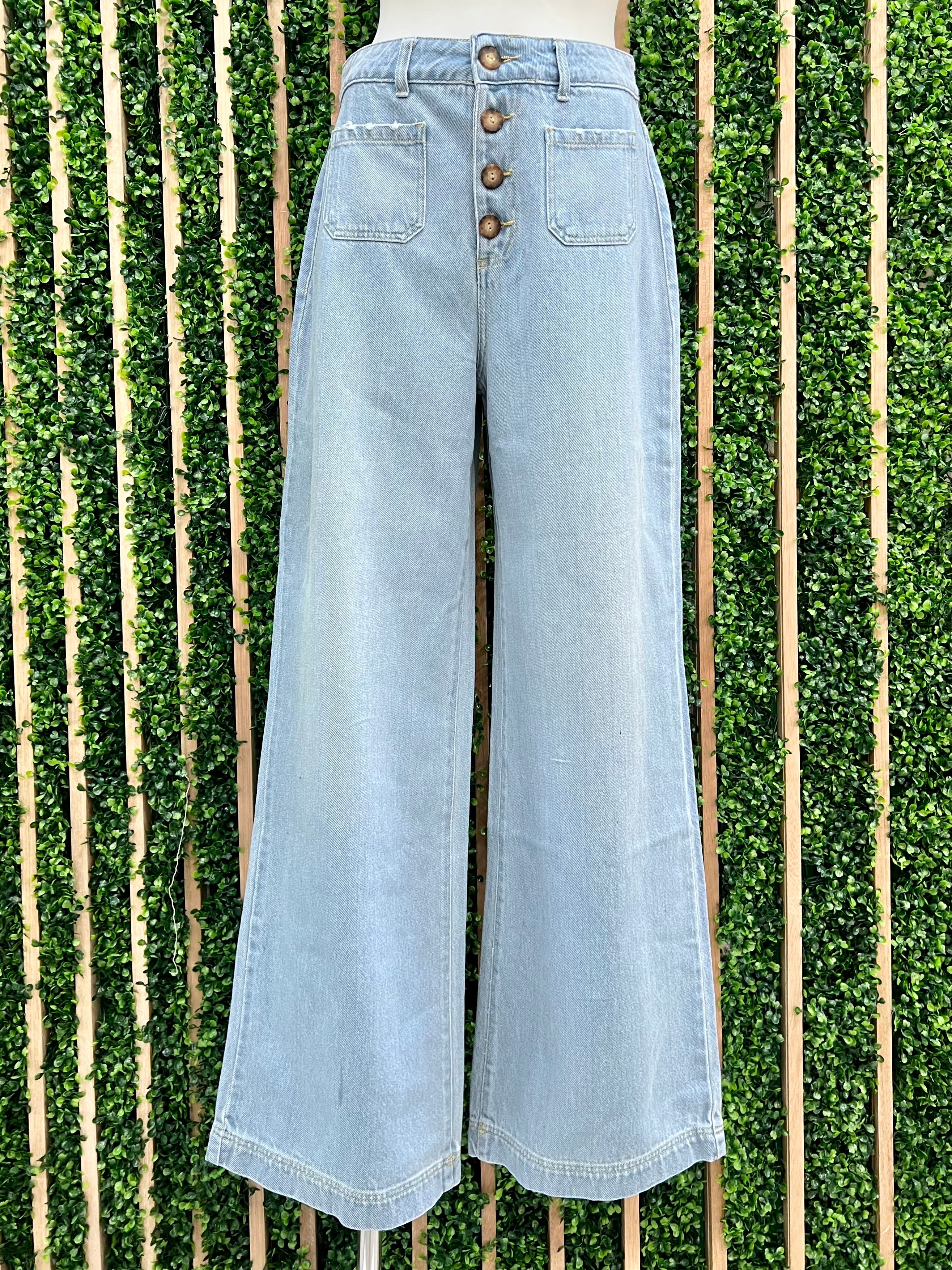 Front Pocket Wide Leg Denim – Ah Là Laà Lifestyle Boutique