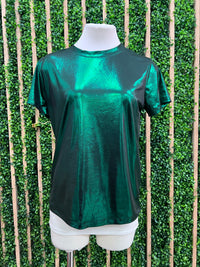 Muscle Sleeve MEtallic Top