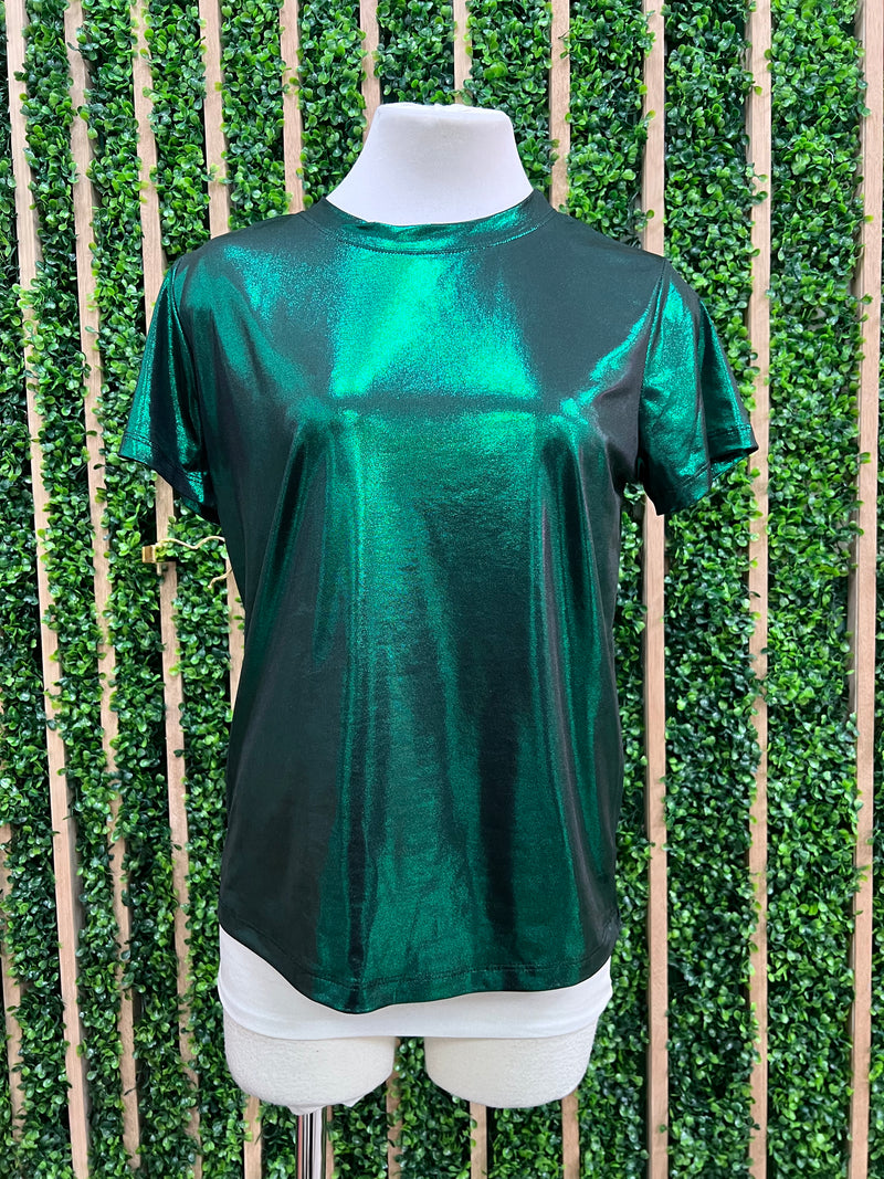 Muscle Sleeve MEtallic Top