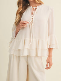 Vanilla Isla Grace Ruffle Blouse