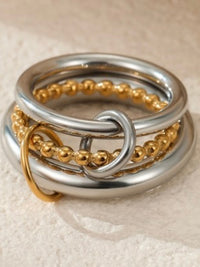 Stainless Steel Stackable Ring Detail Rings