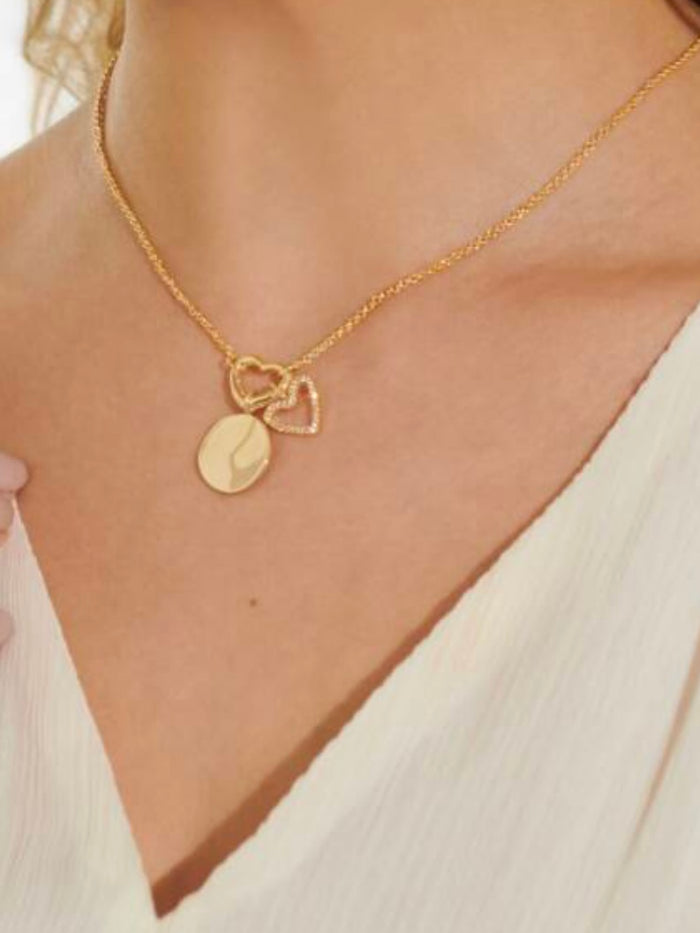 Little Moments Heart Clasp Heart Charms Necklace