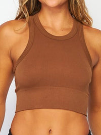 High Neck Racerback Crop Basic