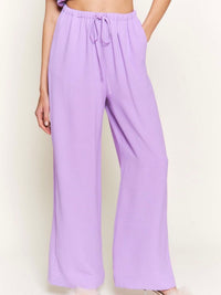 Crinkled Wide Leg Pant