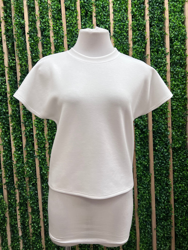 Modal Cap Short Sleeve Top