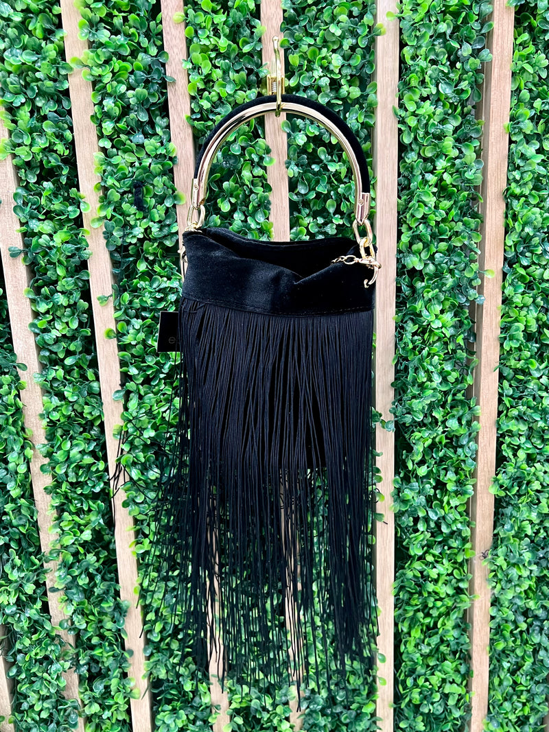 Exquisite Velvet Fringe Bombonier Bag