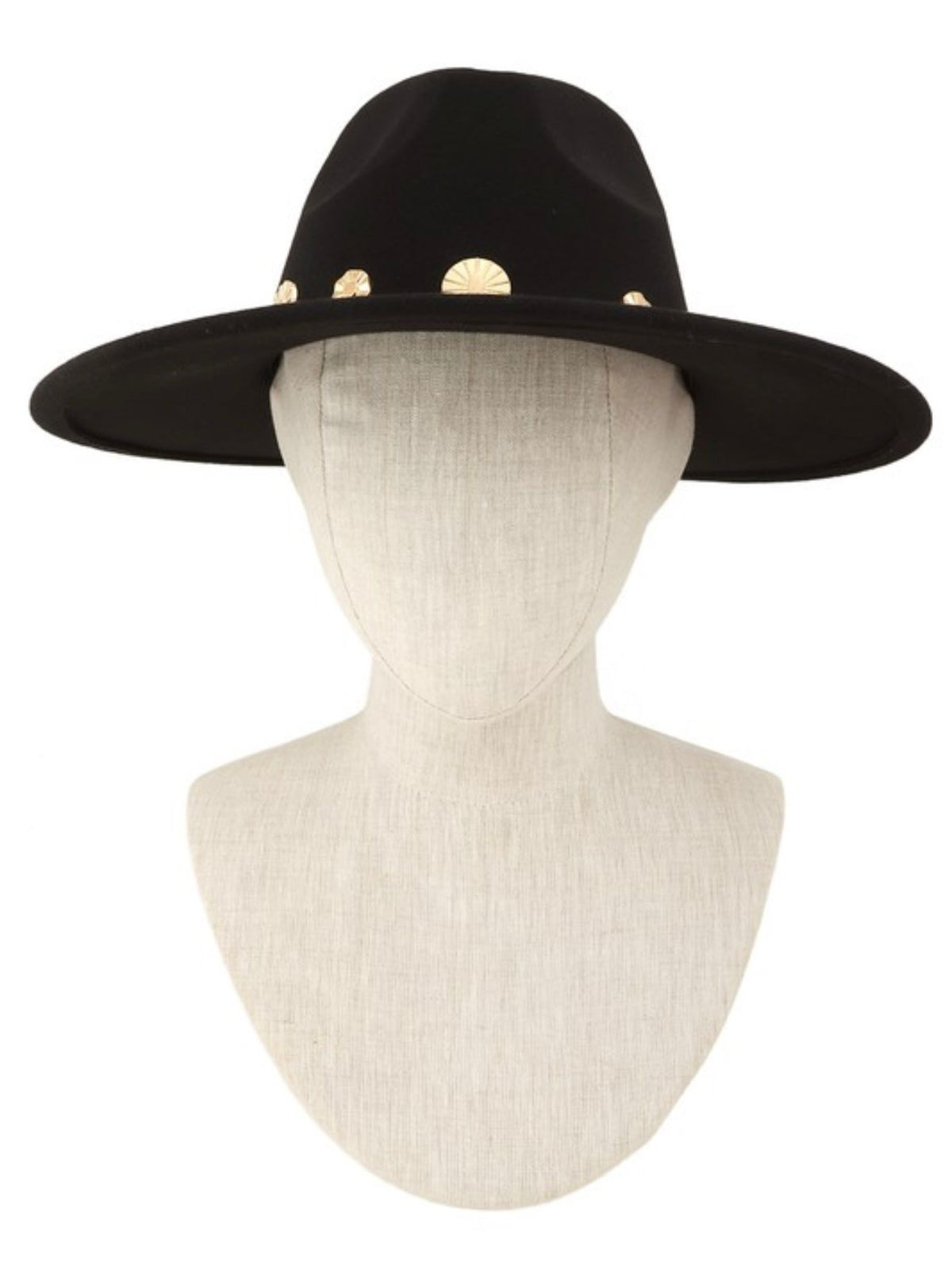 Metal Accent Studs Fedora Hat