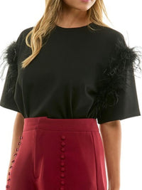 Feather Trim Tee
