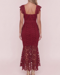 Delicate Burgundy Midi Dress