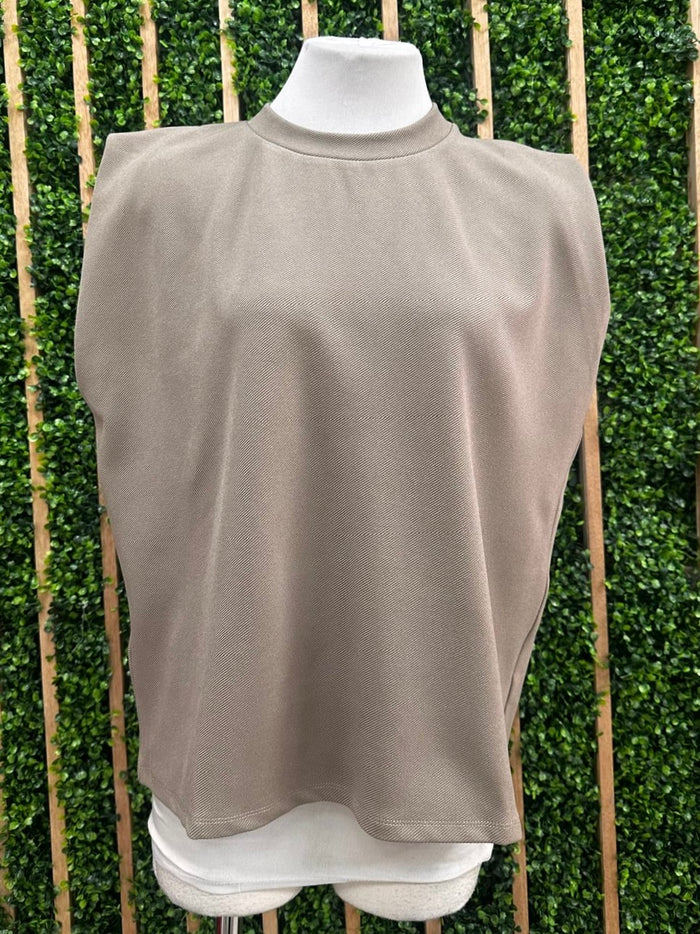 Cap Sleeve Round Neck Top