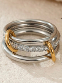 Stainless Steel Stackable Ring Detail Rings