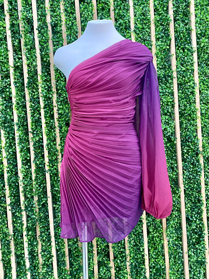 Purple Ombre Short Dress