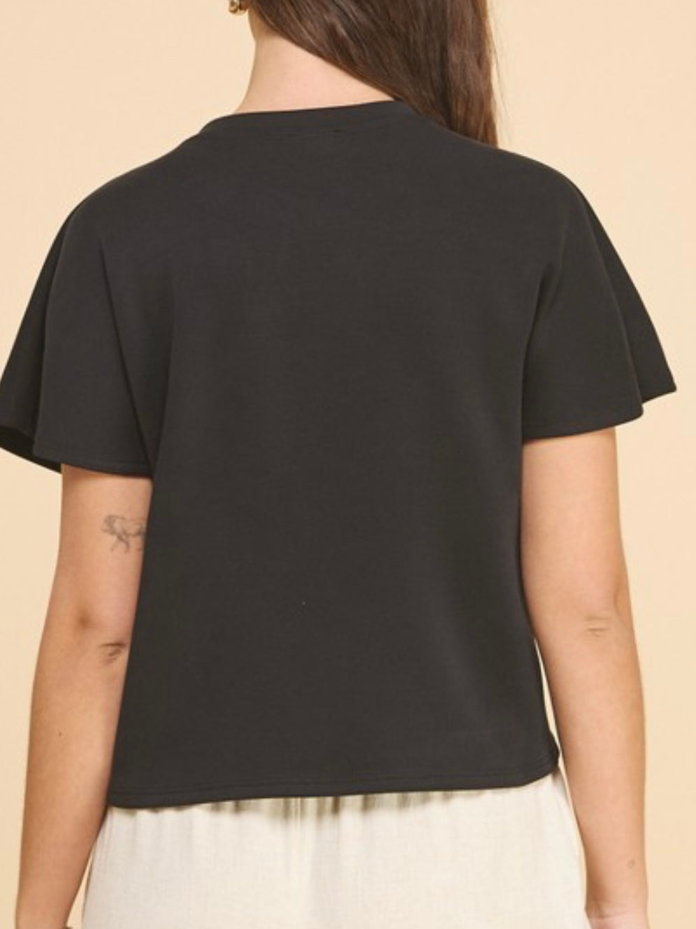 Modal Cap Short Sleeve Top