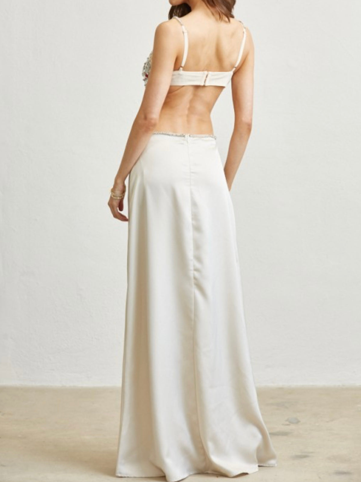 Exquisite Crystal cutout Maxi Dress